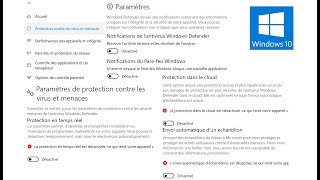 Désactiver Windows Defender et le Parefeu de Windows 10 [upl. by Amery]