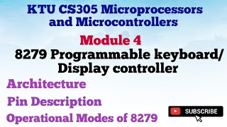 KTU CS305 Microprocessors and Microcontrollers8279 Programmable keyboardDisplay controllerBTech [upl. by Junius]