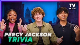 Percy Jackson Cast Takes the Fandom Wiki Quiz  Walker Scobell Leah Sava Jeffries Aryan Simhadri [upl. by Arekahs548]