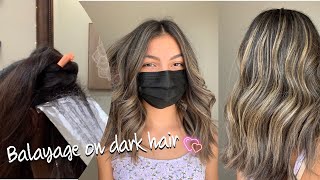 Balayage on Virgin Dark Hair  Goldwell  Redken  Balayage Highlights [upl. by Mikaela732]