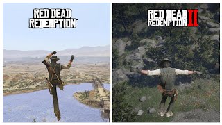 RDR 1PS4 vs RDR 2  Comparison of Physics and Actions [upl. by Elayne991]