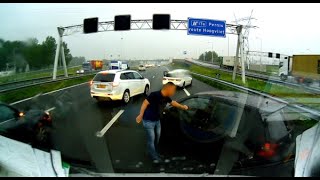 Bizarre situatie op A15  DASHCAM [upl. by Woodley]