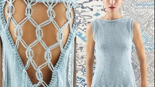 16 Macrame Vest Vogue Knitting SpringSummer 2014 [upl. by Jovi]