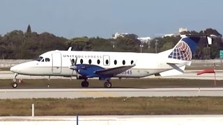 United Express Beech 1900 Takeoff from FLL on 9L [upl. by Nnayar836]