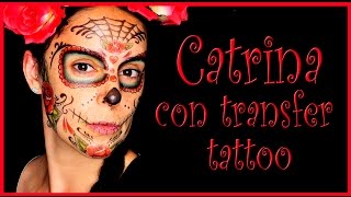 Catrina con temporary tattoos Makeup FX 117  Silvia Quiros [upl. by Athene]