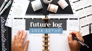 SETTING UP MY 2024 FUTURE LOG  PLANNER IDEAS FOR FUNCTIONAL PLANNING [upl. by Carothers]