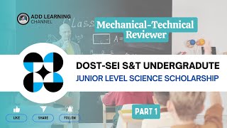 DOST Scholarship Examination Reviewer  MechanicalTechnical Reviewer  Part 1 [upl. by Noiwtna588]