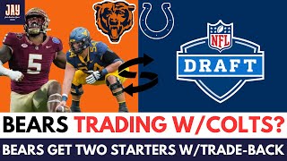 Bears TRADE BACK wCOLTS Lands Top EDGE CENTER in 2024 NFL MockDraft [upl. by Eeltrebor]