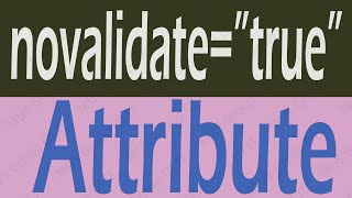 What Use novalidate Attribute in HTML  Form validation html [upl. by Bibby417]