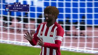 PEC Zwolle x PSV PES 21 GAMEPLAY [upl. by Oniram]