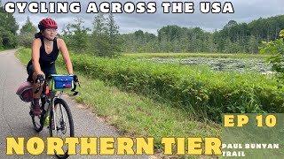 Cycling the Northern Tier Ep 10 Riding the Paul Bunyan State Trail through Minnesota [upl. by Wheaton]