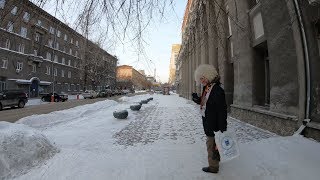 4K Novosibirsk  Winter walking Sovetskaya street  Russia  Новосибирск 4К [upl. by Anhej524]