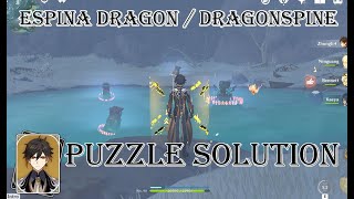 Genshin Impact Puzzle Solution  Espina Dragon  Dragonspine 06 [upl. by Gibbie]