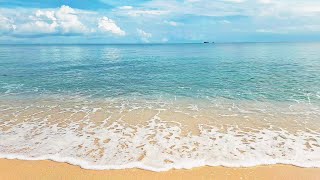 Tropical Beach Ambience 6 Hours of Peaceful Ocean Waves  4K Video [upl. by Vas]