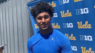 UCLA WR Rico Flores Jr reviews win over Hawaii 94 [upl. by Marilla]