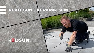 Verlegung von Keramik 3CM  bei REDSUN [upl. by Anitnamaid]