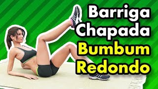 2 Em 1  Treino Caseiro Para Barriga Chapada e Bumbum Redondo [upl. by Llertnor]