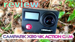 Campark X20 4K wifi action cam Review [upl. by Curtice]