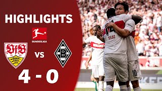 VfB Stuttgart gegen Borussia Mönchengladbach 40 Höhepunkte und Ziele  Bundesliga 202324 [upl. by Adnawal]