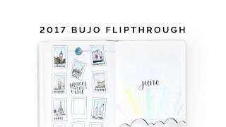 2017 bullet journal flip through ✨ planner spread ideas [upl. by Ateekan]