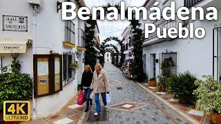 Walking Tour of Benalmadena Pueblo in January 2023 4K Ultra HD 60fps [upl. by Nirrat381]