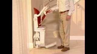 Stannah Stairlifts Folding Seat Video [upl. by Akinehs]