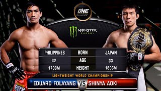 Eduard Folayang vs Shinya Aoki  Full Fight Replay [upl. by Hsetirp]