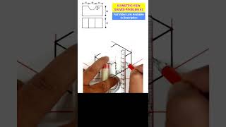 HOW TO DRAW ISOMETRIC VIEW QNO2 ISOMETRIC PROJECTION IN ENGINEERING DRAWING shorts [upl. by Mignon]