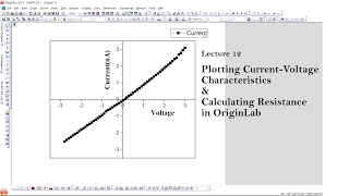 12 Plotting CurrentVoltage Characteristics amp Calculating Resistance in OriginLab [upl. by Laktasic]