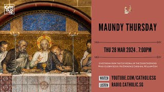 Maundy Thursday Mass 2024 – Catholic Mass Today Live Online [upl. by Choo504]