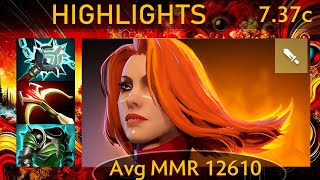 ⭐ 737c Focus Lina KAD  27 KP  64 Carry Highlights  Dota 2 Top MMR [upl. by Shue]