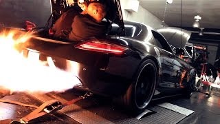 RADO TwinTurbo Mercedes AMG SLS  Amazing Dyno FIREBALL [upl. by Nnav]