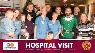 First team stars visit Wishaw General Childrens Ward [upl. by Karmen]