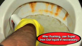 Super Iron Out How To Clean A Very Rusty Toilet [upl. by Lionello522]