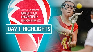 Day 1 Highlights  2024 World Lacrosse Womens U20 Championship [upl. by Onailerua982]