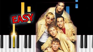 Backstreet Boys  I Want It That Way  EASY Piano Tutorial [upl. by Charlet]