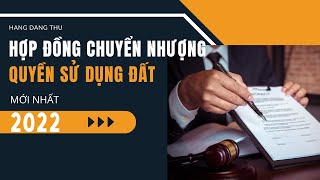 Hợp Đồng Chuyển Nhượng Quyền Sử Dụng Đất Mới Nhất 2022  Tư Vấn Pháp Lý [upl. by Ahsita]