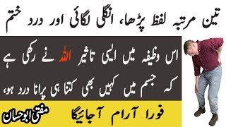 Jism Ke Dard Ka Ilaj  Badan Dard Ka Wazifa By Mufti Abu Hassan [upl. by Dillie]