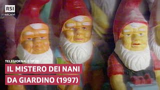 Il mistero dei nani da giardino 1997  Telegiornale 2000  RSI ARCHIVI [upl. by Alonzo81]