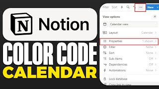 How To Color Code Calendar On Notion 2024 [upl. by Ttelrahc]