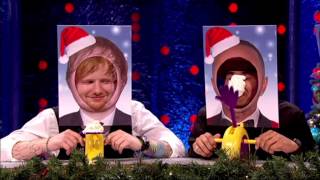 Lewis Hamilton and Ed Sheeran get Pie Faced on Jonathan Ross Chat Show Christmas Special 2014 [upl. by Cassidy]