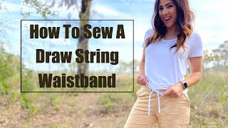 How To Sew An EASY And QUICK Drawstring [upl. by Asiulana817]