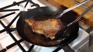 A Review of the Lodge Seasoned Carbon Steel Skillet  Ribeye Cooking Test [upl. by Dympha922]