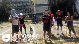 360VR Students clean up the University of Puerto Rico UPR [upl. by Nomrah]