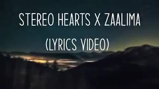 stereo hearts x zaalima lyrics video [upl. by Lucey]