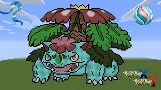 Minecraft Pixel Art Pokemon Venusaur Mega Evolution [upl. by Roel]