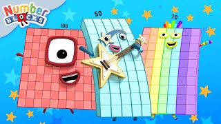 BIG Numbers  Counting to 100  Learn to count 123  Maths for Kids  Numberblocks [upl. by Marillin]