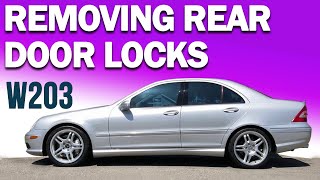 MercedesBenz W203 CClass Rear Door Lock Replacement [upl. by Dreher]