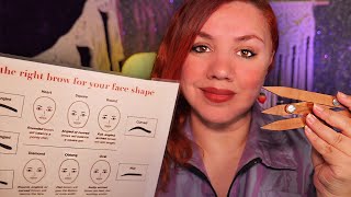 ASMR A Very DETAILED Eyebrow Shaping ROLEPLAY  Natural Voice amp Crinckly Shirt [upl. by Gabbert266]