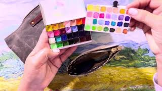 Plein air watercolor travel kits with Peg amp Awl writers pouch saver pouch and art toolkit palettes [upl. by Reggis]